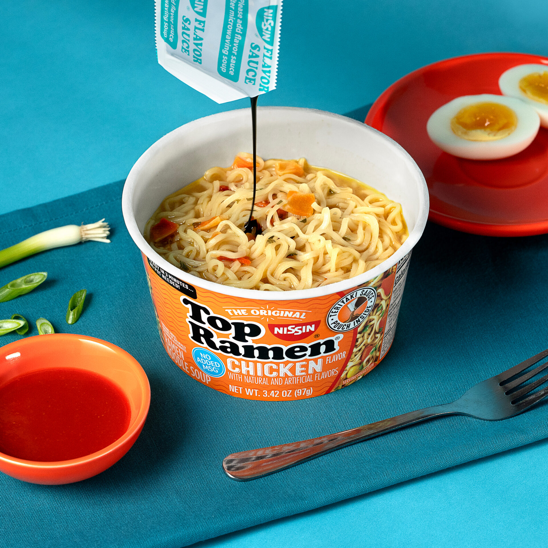 BLUE CUP NOODLE FOR MICROWAVE - SOUP & NOODLES IN MINUTES