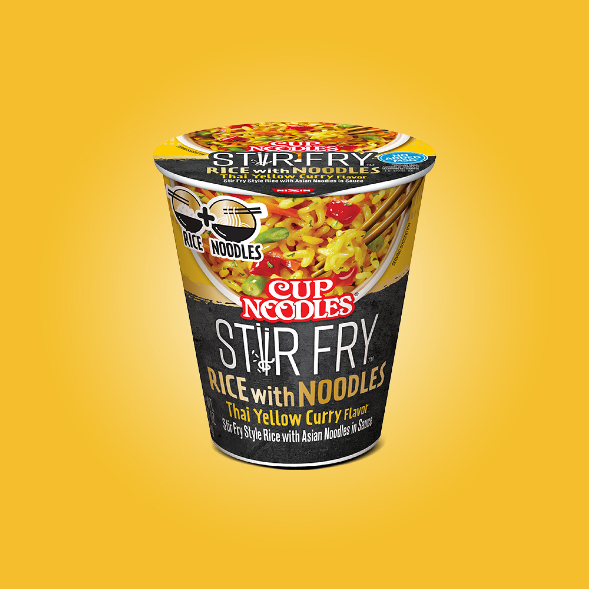 Cup Noodles Stir Fry Rice with Noodles Thai Yellow Curry - Nissin Food