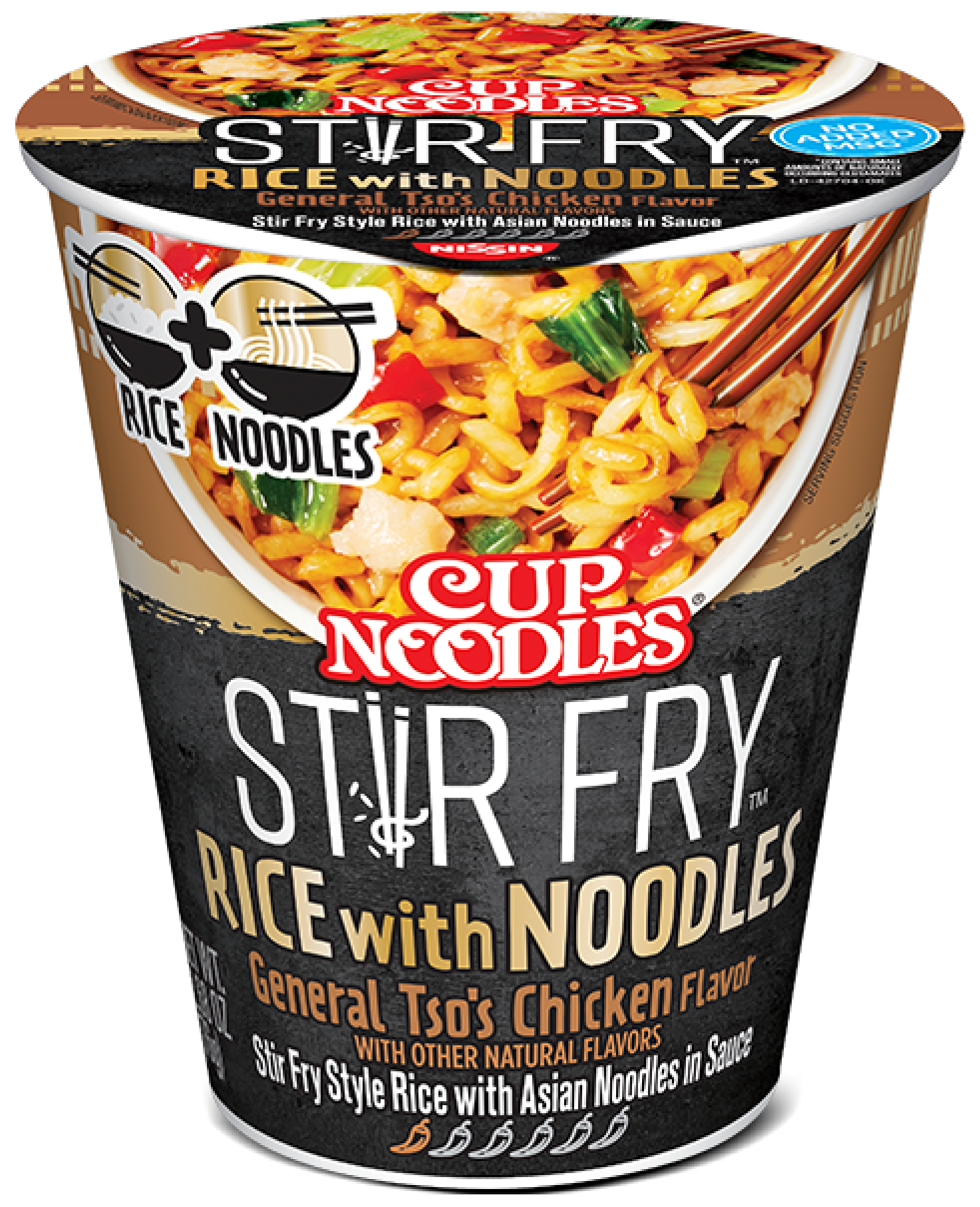 Cup Noodles Stir Fry Rice with Noodles General Tso’s Chicken
