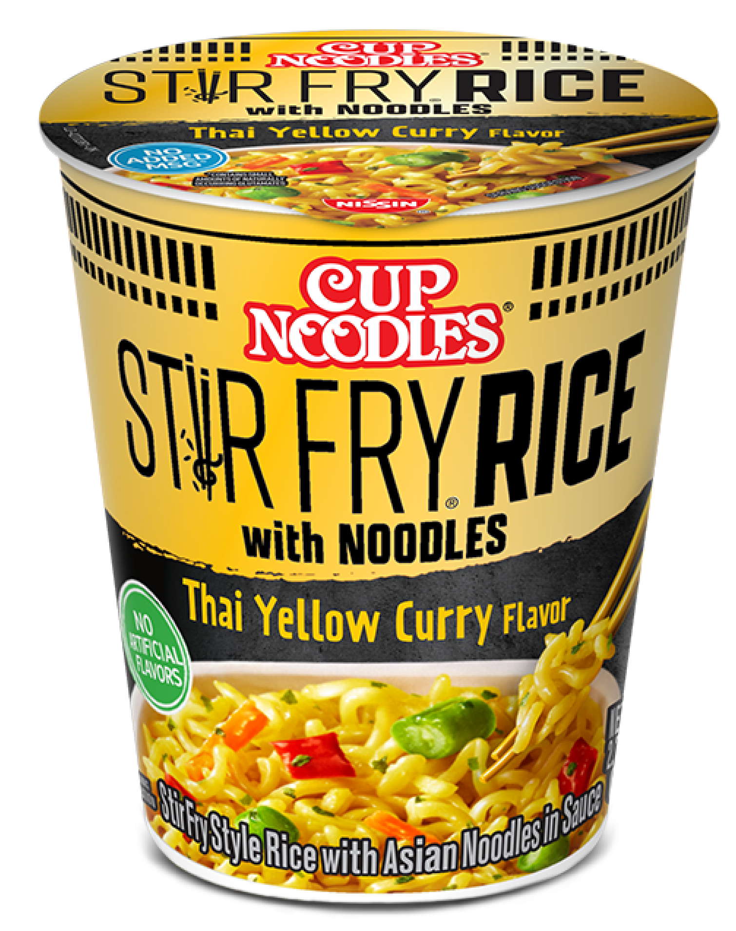 Cup Noodles Stir Fry Rice with Noodles Thai Yellow Curry - Nissin Food