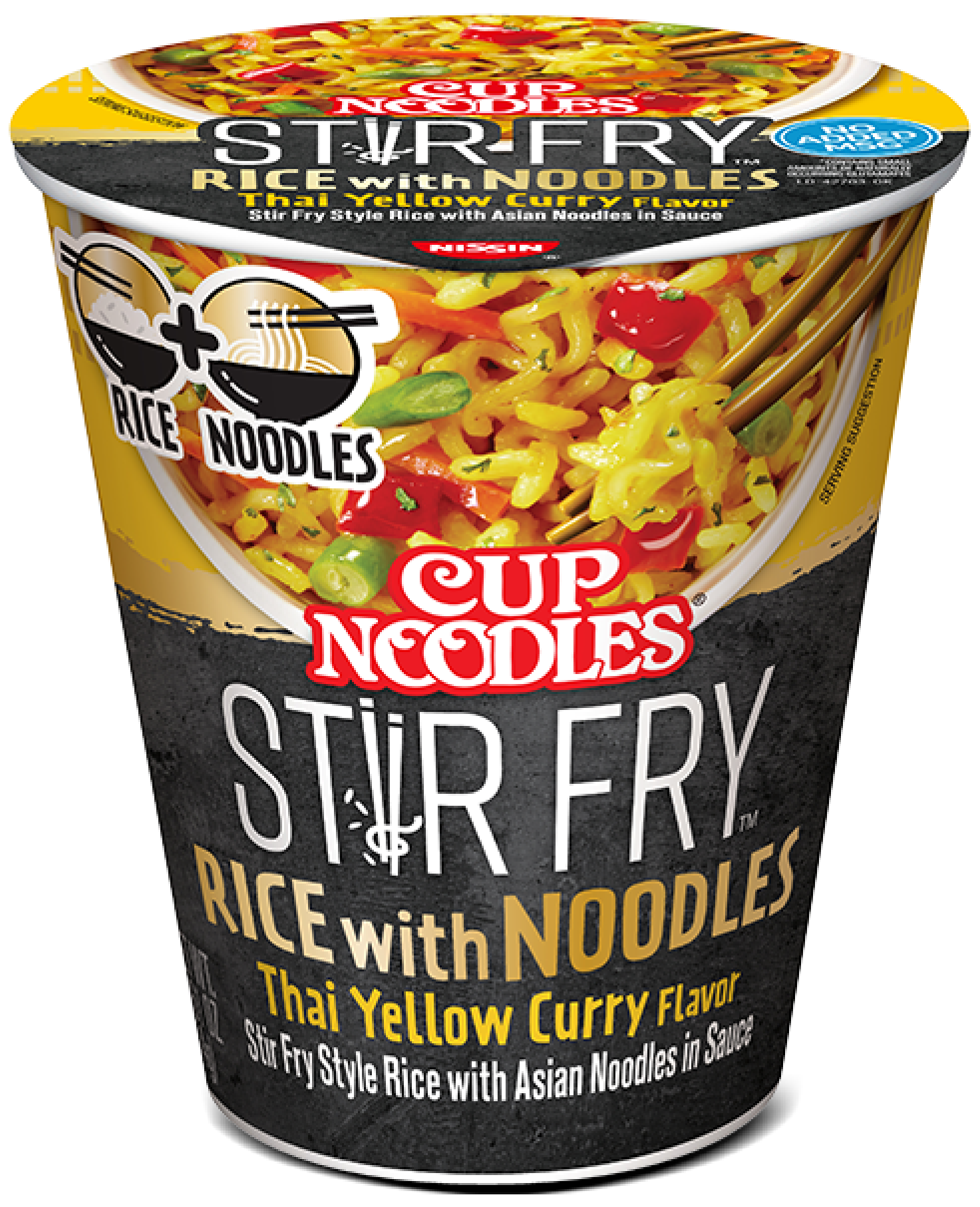 Cup Noodles Stir Fry Rice with Noodles Thai Yellow Curry