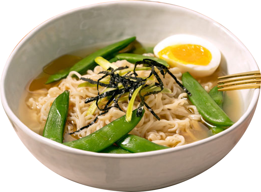 SPRING TOP RAMEN® WITH SNAP PEAS AND ASPARAGUS