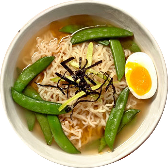 SPRING TOP RAMEN® WITH SNAP PEAS AND ASPARAGUS