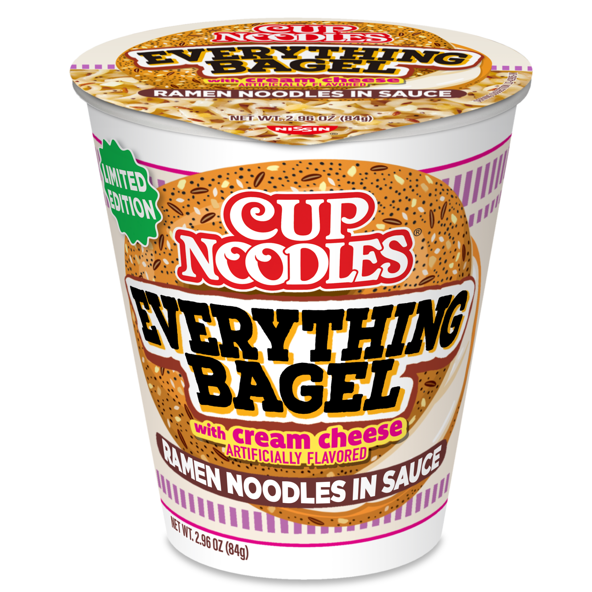 Cup Noodles Everything Bagel with Cream Cheese