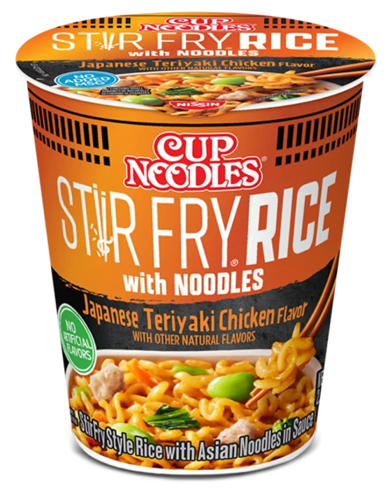 Cup Noodles Stir Fry Rice with Noodles Japanese Teriyaki Chicken