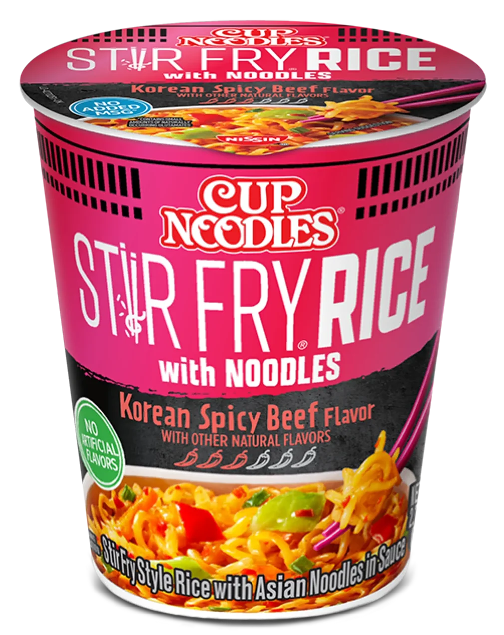 Cup Noodles Stir Fry Rice with Noodles Korean Spicy Beef
