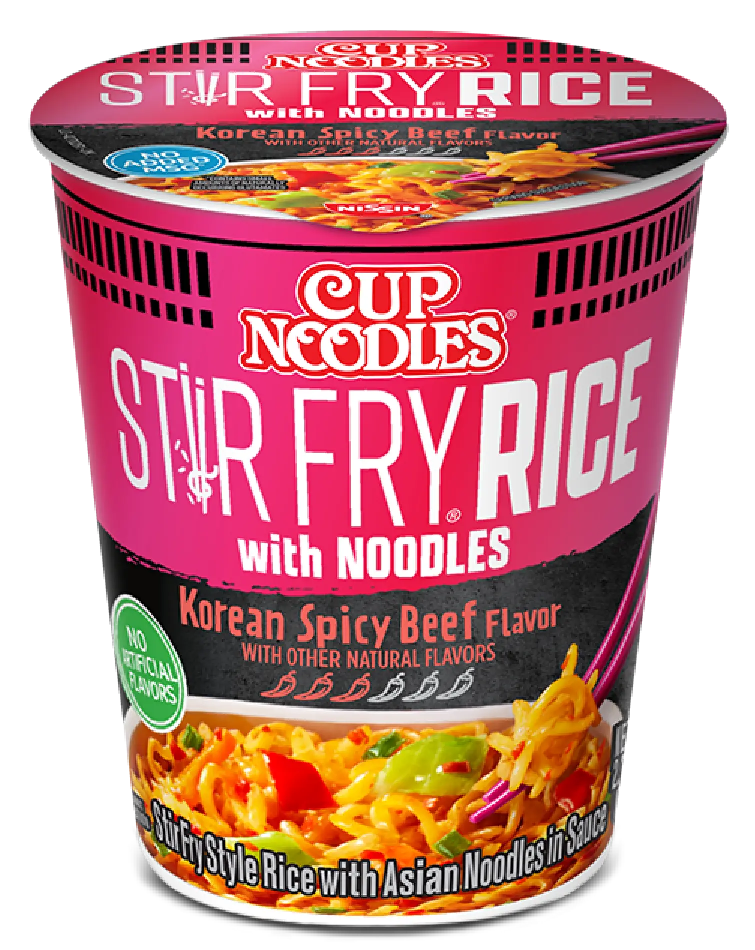 Cup Noodles Stir Fry Rice with Noodles Korean Spicy Beef