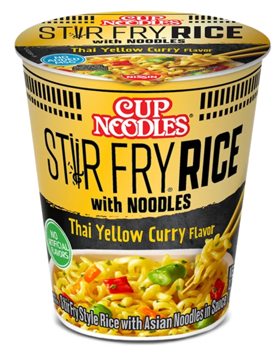 Cup Noodles Stir Fry Rice with Noodles Thai Yellow Curry