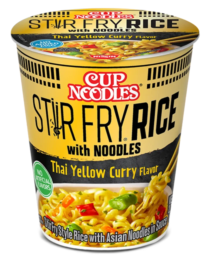 Cup Noodles Stir Fry Rice with Noodles Thai Yellow Curry