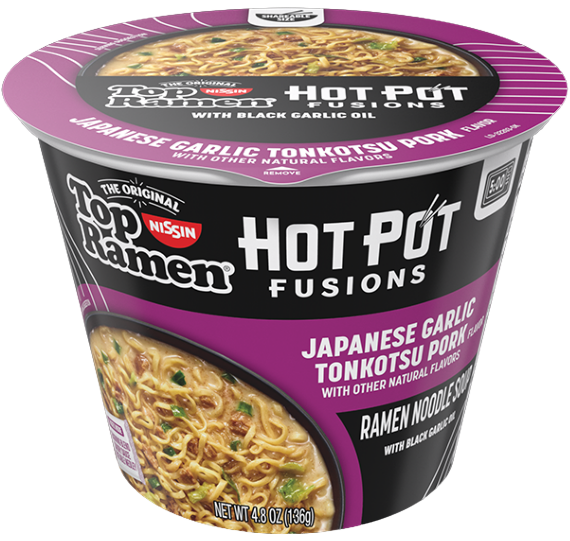 Top Ramen HotPot Fusions Japanese Garlic Tonkotsu Pork