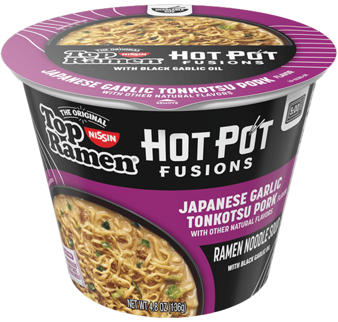 Top Ramen HotPot Fusions Japanese Garlic Tonkotsu Pork