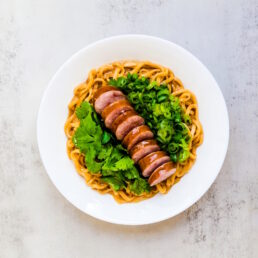 Smoked Sausage Dan Dan